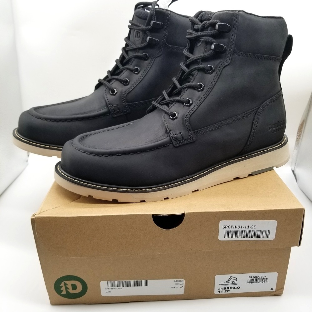 Dunham Men‎ Lace Up Brisco Boots  Sz 11 2E Black Waterproof Leather Outdoor